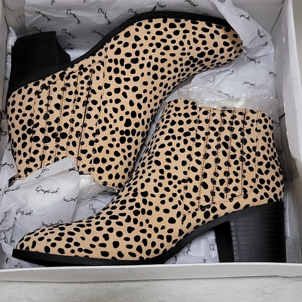Qupid Animal Print Booties